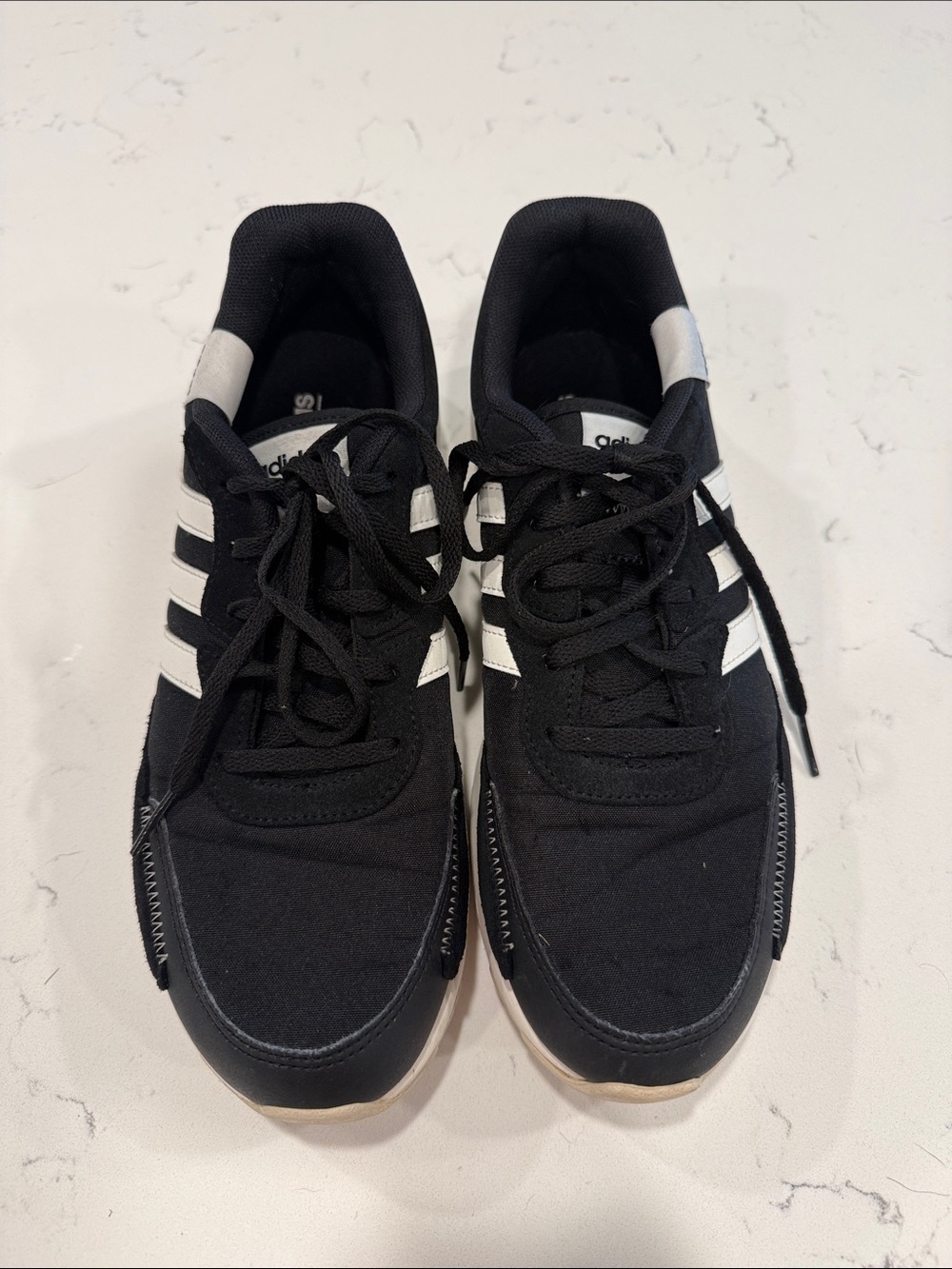 adidas Black Sneakers with White Three-Stripes - Picture 3 of 5